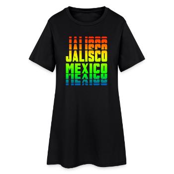 Motif arc-en-ciel de Jalisco Mexico - Robe T-shirt Femme - noir - Devant