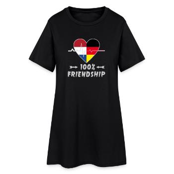 Netherlands and Germany 100% friendship - Women’s T-Shirt Dress - black - Front