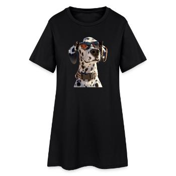 Amoureux des chiens dalmates J’adore les dalmatiens - Robe T-shirt Femme - noir - Devant