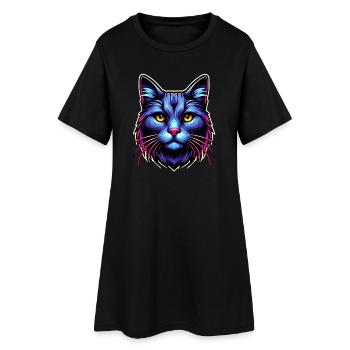 Cat - Women’s T-Shirt Dress - black - Front