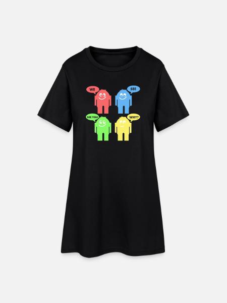 Funny Men - Women’s T-Shirt Dress - black