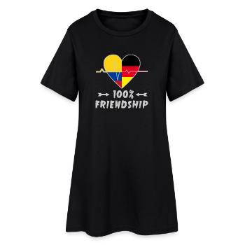 La Colombie et l'Allemagne : amitié à 100 % - Robe T-shirt Femme - noir - Devant