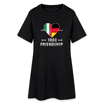 L'Italie et l'Allemagne : une amitié à 100 % - Robe T-shirt Femme - noir - Devant