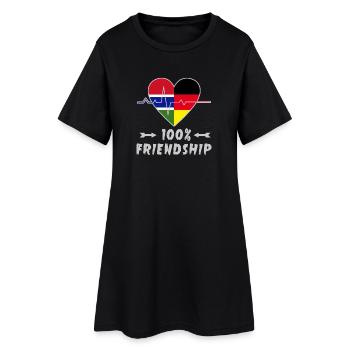100 % amitié entre la Gambie et l'Allemagne - Robe T-shirt Femme - noir - Devant