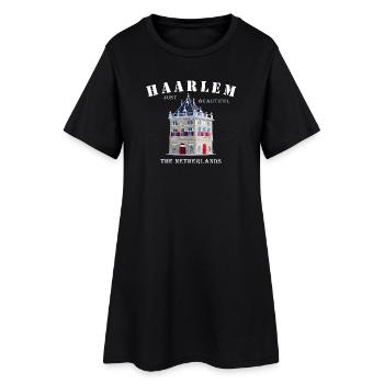 Haarlem Fassade De Waag, Niederlande Handzeichnung - Frauen T-Shirt-Kleid - Schwarz - Vorne
