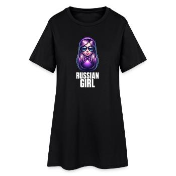 Fille russe ! Russie Matriochka Russe pour - Robe T-shirt Femme - noir - Devant