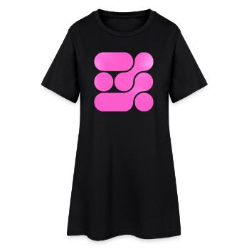 OCHOOO - Hard PInk - Women’s T-Shirt Dress - black - Front