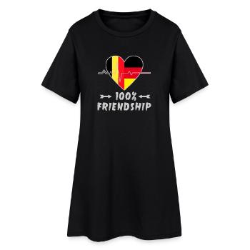 La Belgique et l'Allemagne : amitié à 100 % - Robe T-shirt Femme - noir - Devant