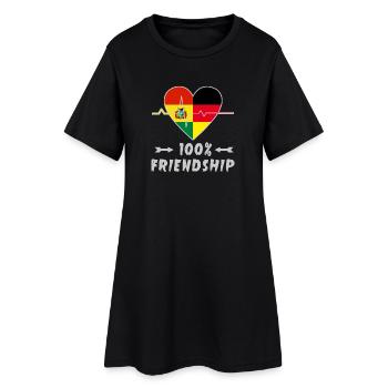 La Bolivie et l'Allemagne : amitié à 100 % - Robe T-shirt Femme - noir - Devant