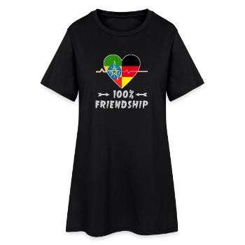 L'Ethiopie et l'Allemagne : amitié à 100 % - Robe T-shirt Femme - noir - Devant