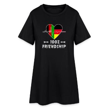 L'Afghanistan et l'Allemagne : amitié à 100 % - Robe T-shirt Femme - noir - Devant