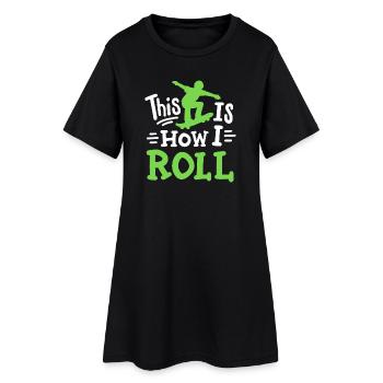 Skateboarding Skateboard Skateboarder - Frauen T-Shirt-Kleid - Schwarz - Vorne