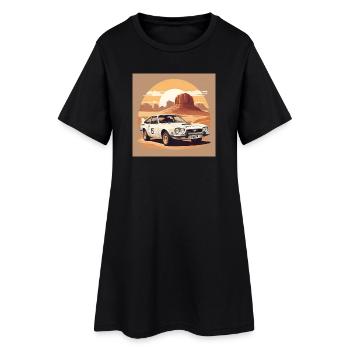 Voiture de Rally dans le Désert - Robe T-shirt Femme - noir - Devant