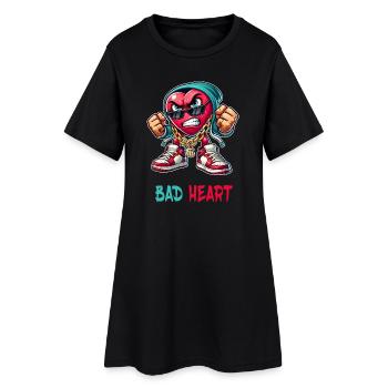 Design en forme de cœur maléfique - Robe T-shirt Femme - noir - Devant