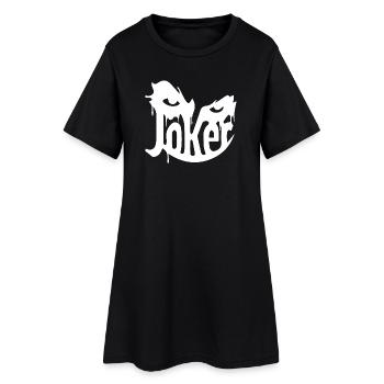 Unique Joker Graphic Design - Women’s T-Shirt Dress - black - Front