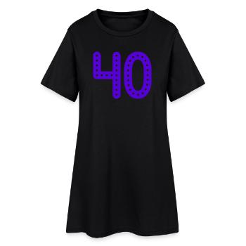 40. 40 ANS. 40e ANNIVERSAIRE. ANNIVERSAIRE 40 ANS. - Robe T-shirt Femme - noir - Devant