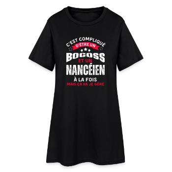 Habitants de Nancy - Robe T-shirt Femme - noir - Devant