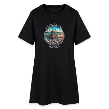 Guadalajara Mexiko Reise Design - Frauen T-Shirt-Kleid - Schwarz - Vorne