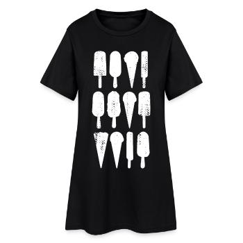 Arômes de crème glacée - Robe T-shirt Femme - noir - Devant