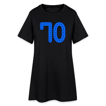 70. 70 YEARS. 70th ANNIVERSARY. 70 YEARS ANNIVERSARY. - Women’s T-Shirt Dress - black - Front