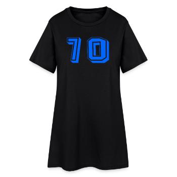 70. 70 JAHRE. 70-JÄHRIGES JUBILÄUM. 70-JÄHRIGES JUBILÄUM. - Frauen T-Shirt-Kleid - Schwarz - Vorne
