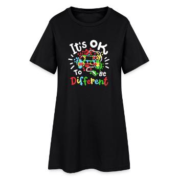 Autismus Bewusstsein - Frauen T-Shirt-Kleid - Schwarz - Vorne