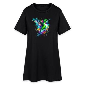 Colibri - Robe T-shirt Femme - noir - Devant