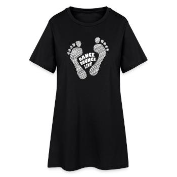 Dance Bounce Live pieds nus naturels coureurs blanc - Robe T-shirt Femme - noir - Devant
