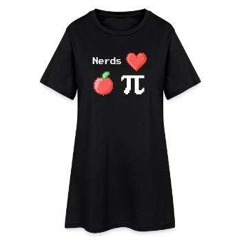 Les nerds adorent Apple Pi Pi Pi Dictons Math Pixel - Robe T-shirt Femme - noir - Devant
