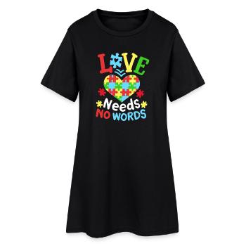 Unterstützung zur Aufklärung über Autismus - Frauen T-Shirt-Kleid - Schwarz - Vorne