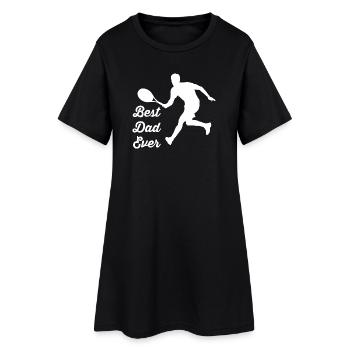 Tennis - Frauen T-Shirt-Kleid - Schwarz - Vorne