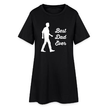 Vater - Frauen T-Shirt-Kleid - Schwarz - Vorne