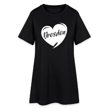 Cœur de Dresde Église Notre-Dame Symbole de l’amour Logo de la ville - Robe T-shirt Femme - noir - Devant