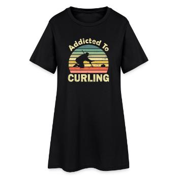 Curling - Robe T-shirt Femme - noir - Devant