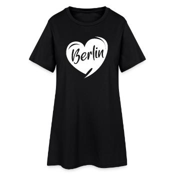 Berlin amour coeur symbole logo illustration ville - Robe T-shirt Femme - noir - Devant