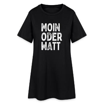 Moin ou Watt Ruhrgebiet Ruhrpott Hamburg Moin - Robe T-shirt Femme - noir - Devant