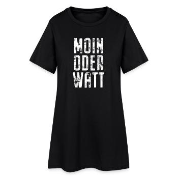 Moin ou Watt Ruhrgebiet Ruhrpott Hamburg Moin - Robe T-shirt Femme - noir - Devant