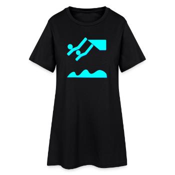 PLONGÉE SYNCHRONISÉE - Robe T-shirt Femme - noir - Devant