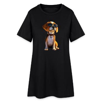 Beagle Chiot Beagles Chien mignon Beagle anglais - Robe T-shirt Femme - noir - Devant