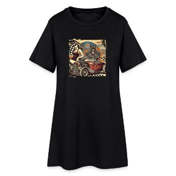 Tuning Hot Rod Design - Frauen T-Shirt-Kleid - Schwarz - Vorne