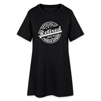 Retraité officiel n’est plus mon problème (blanc) - Robe T-shirt Femme - noir - Devant