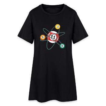 Billard Atom Pool Billardspieler - Frauen T-Shirt-Kleid - Schwarz - Vorne