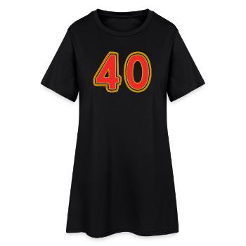 40. 40 ANS. 40e ANNIVERSAIRE. ANNIVERSAIRE 40 ANS. - Robe T-shirt Femme - noir - Devant