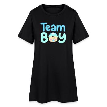 Team Boy: Bekanntgabe des Geschlechts des Babys - Frauen T-Shirt-Kleid - Schwarz - Vorne