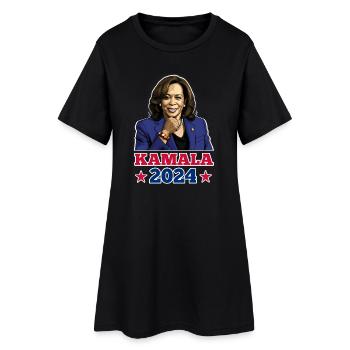 KAMALA 2024, KAMALA HARRIS POUR LA PRÉSIDENCE - Robe T-shirt Femme - noir - Devant