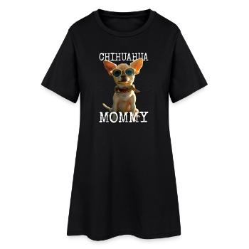 Chihuahua Maman Maman Mère Fête des Mères Chihuahuas - Robe T-shirt Femme - noir - Devant