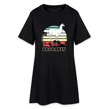 Alpaca - Women’s T-Shirt Dress - black - Front