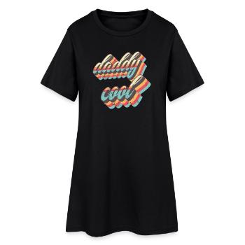 Daddy Cool Retro Straps - Women’s T-Shirt Dress - black - Front