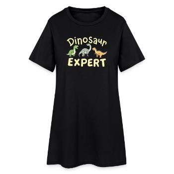 Dinosaurier-Experte zukünftiger Paläontologe - Frauen T-Shirt-Kleid - Schwarz - Vorne