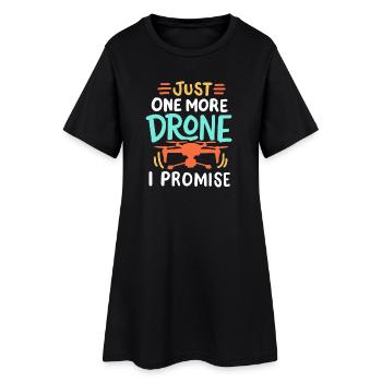 Drohnenpilot Drohnenrennfahrer - Frauen T-Shirt-Kleid - Schwarz - Vorne